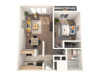1 bed, 1 bath, 640 sqft, $2,152