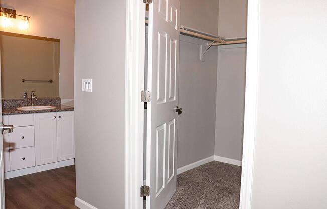 a refrigerator in a small room