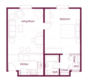 1 bed, 1 bath, 635 sqft, $1,949