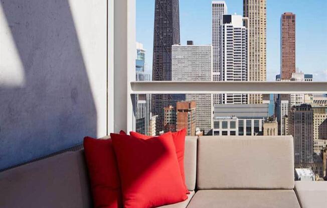 Morning City View at Eight O Five Apartments--Room with a View Studio, 1 and 2 Bedroom Apartments Chicago