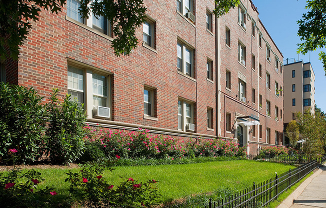 Building exterior at The August in Washington, DC 20037