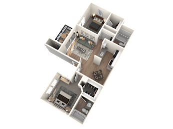 2 beds, 2 baths, 840 sqft, $2,475