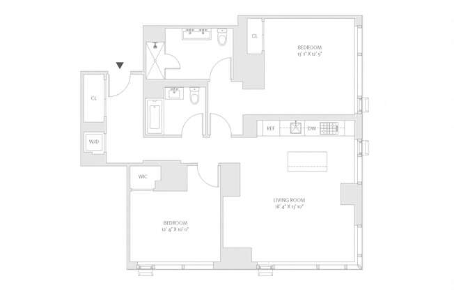 2 beds, 2 baths, 1,138 sqft, $9,250, Unit 8C