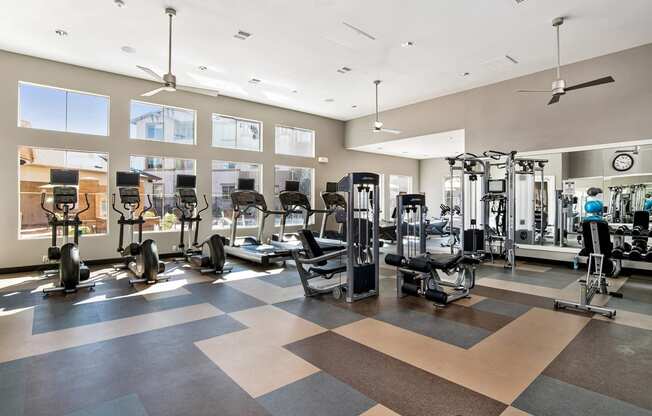 First and Main Apartments fitness center cardio machines