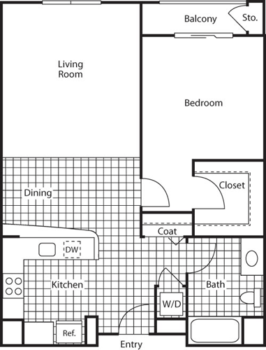 1 bed, 1 bath, 823 sqft, $2,968, Unit 4102