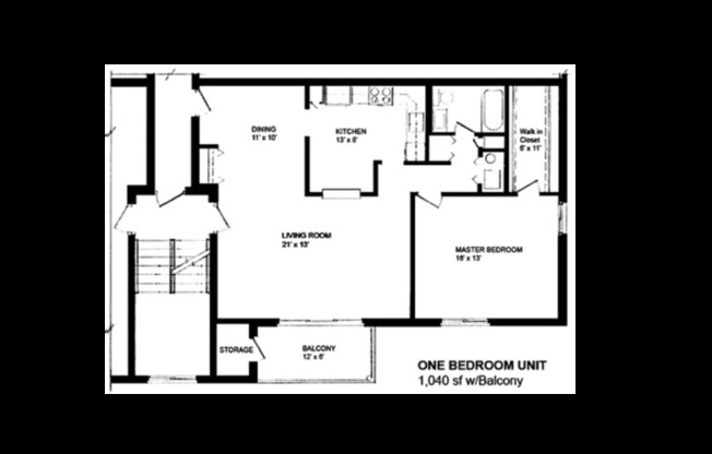 1 bed, 1 bath, 1,040 sqft, $2,450