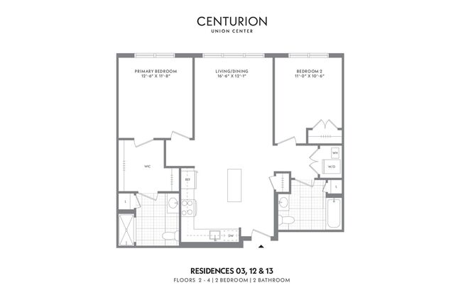 2 beds, 2 baths, 995 sqft, $2,995, Unit Residence 412