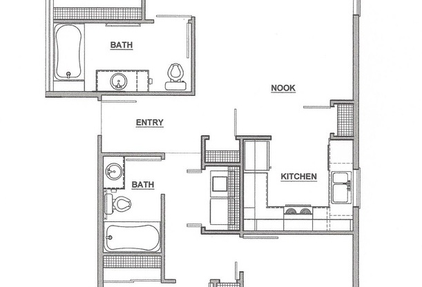 3 beds, 2 baths, 1,093 sqft, $1,850, Unit 201B