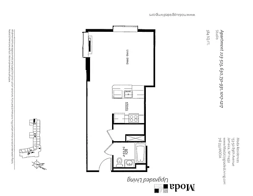Studio, 1 bath, $2,688, Unit 1017