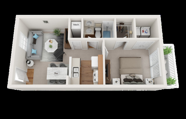 1 bed, 1 bath, 500 sqft, $975