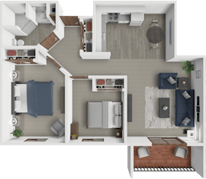 2 beds, 1 bath, 815 sqft, $1,110