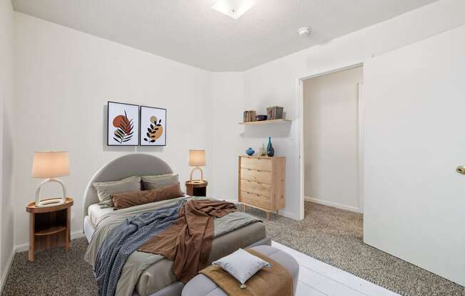 Bedroom with Overhead Lighting