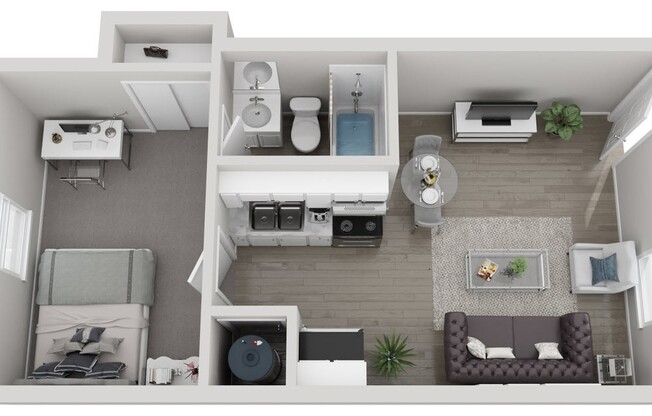 1 bed, 1 bath, 415 sqft, $1,000
