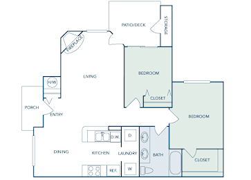 2 beds, 1 bath, 898 sqft, $2,063