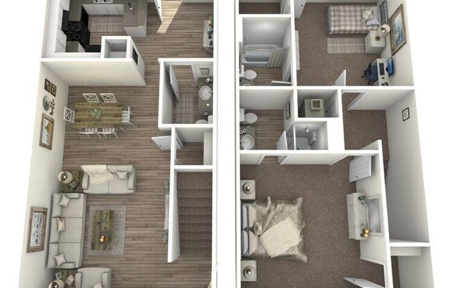 2 beds, 2.5 baths, 1,180 sqft, $1,249