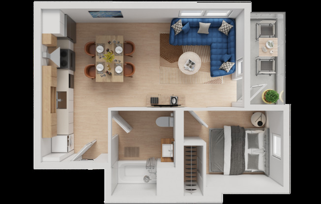 Studio, 1 bath, $2,195, Unit 109 (Affordable)