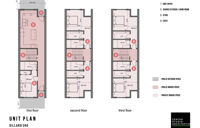 1 bed, 1 bath, 282 sqft, $950, Unit Unit 2 Suite 2-A