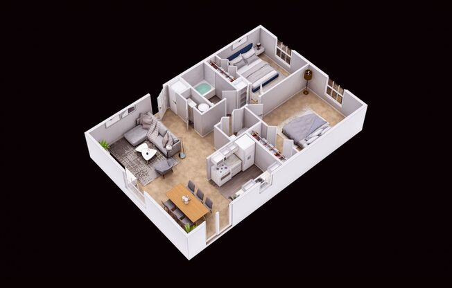 2 beds, 1 bath, 950 sqft, $795, Unit 6913-504