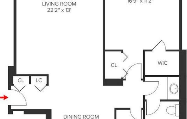 1 bed, 1 bath, $5,750, Unit 14P