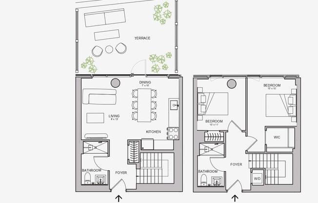 2 beds, 2 baths, $6,257, Unit G22
