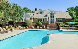 Outdoor pool with sundeck