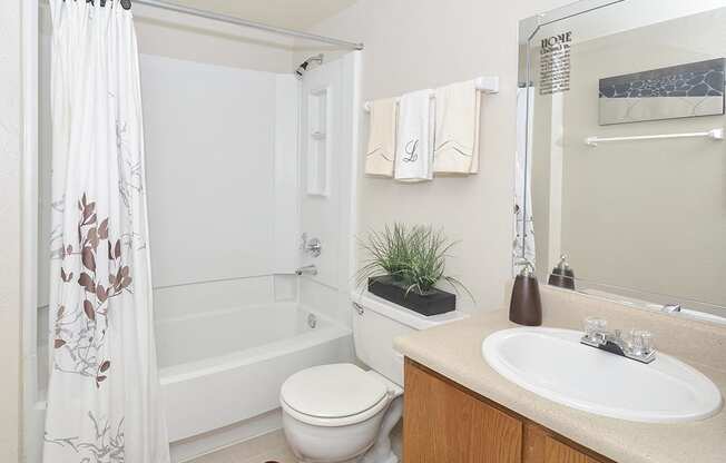 Large Bathroom with Tile Style Flooring