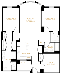 2 beds, 2 baths, 1,456 sqft, $5,055