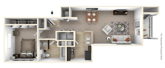 1 bed, 1 bath, 751 sqft, $1,361