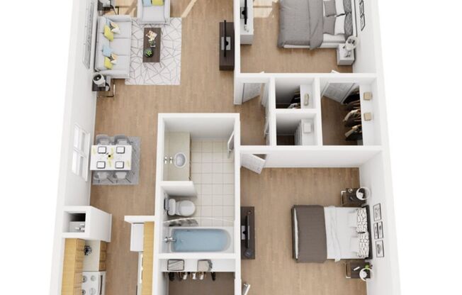 2 beds, 1 bath, 850 sqft, $859, Unit 2602G