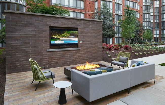 Enjoy a Fire Pit and Your Favorite Show in Our Courtyard
