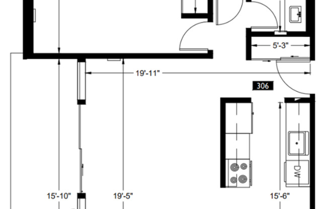 1 bed, 1 bath, 800 sqft, $2,150, Unit 406