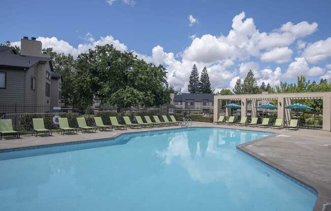 Autumn Oaks Swimming Pool Side View