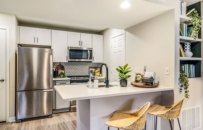 our apartments offer a modern kitchen with stainless steel appliances