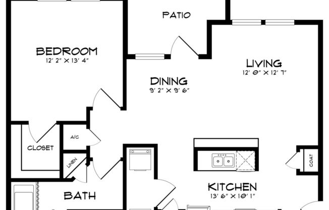 1 bed, 1 bath, 795 sqft, $1,285