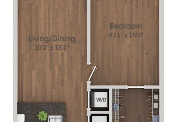 1 bed, 1 bath, 656 sqft, $1,572