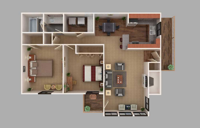 2 beds, 1 bath, 965 sqft, $1,195