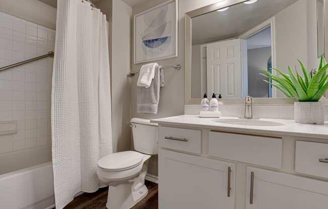 Bathroom With Bathtub at Knox Allen Station, Allen, Texas