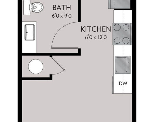 Studio, 1 bath, 425 sqft, $1,306