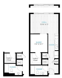 1 bed, 1 bath, 588 sqft, $1,797