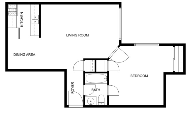 1 bed, 1 bath, 600 sqft, $899, Unit 409-120
