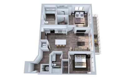 2 beds, 2 baths, 1,050 sqft, $3,785