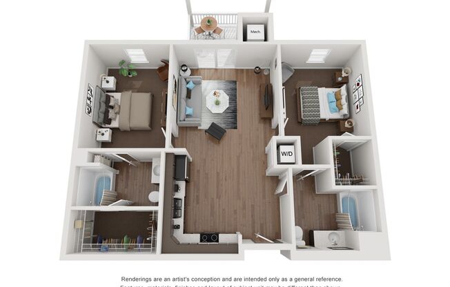 2 beds, 2 baths, 1,041 sqft, $1,800, Unit 4 - 140