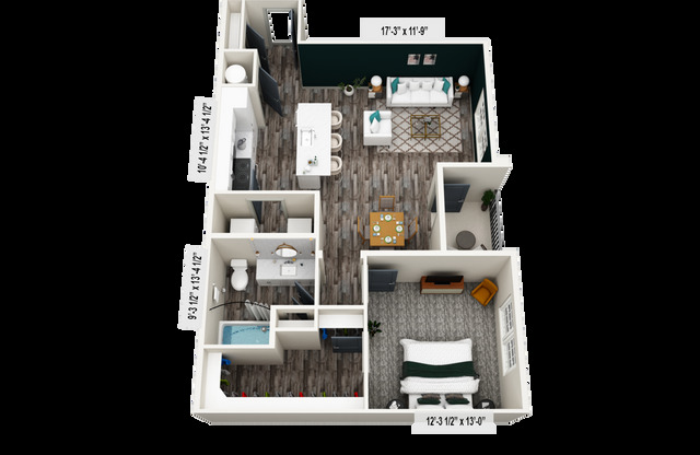 1 bed, 1 bath, 824 sqft, $1,680