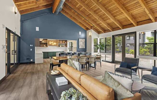 Community Lounge at The Lakes Apartments in Bellevue, WA 98007