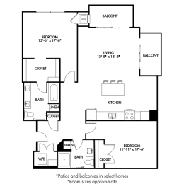 2 beds, 2 baths, 1,203 sqft, $2,395
