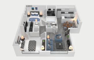 2 beds, 1 bath, 814 sqft, $695, Unit S-7