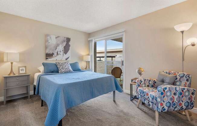 Bedroom, Bed, Chair, Patio