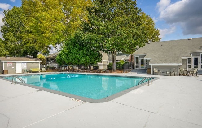 the swimming pool at the apartments for rent