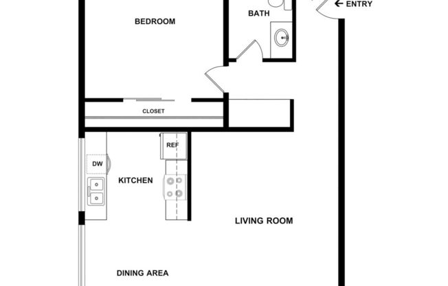 1 bed, 1 bath, 640 sqft, $2,240