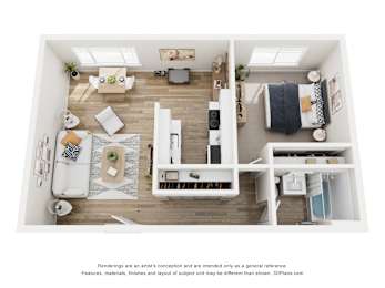 1 bed, 1 bath, 600 sqft, $1,340